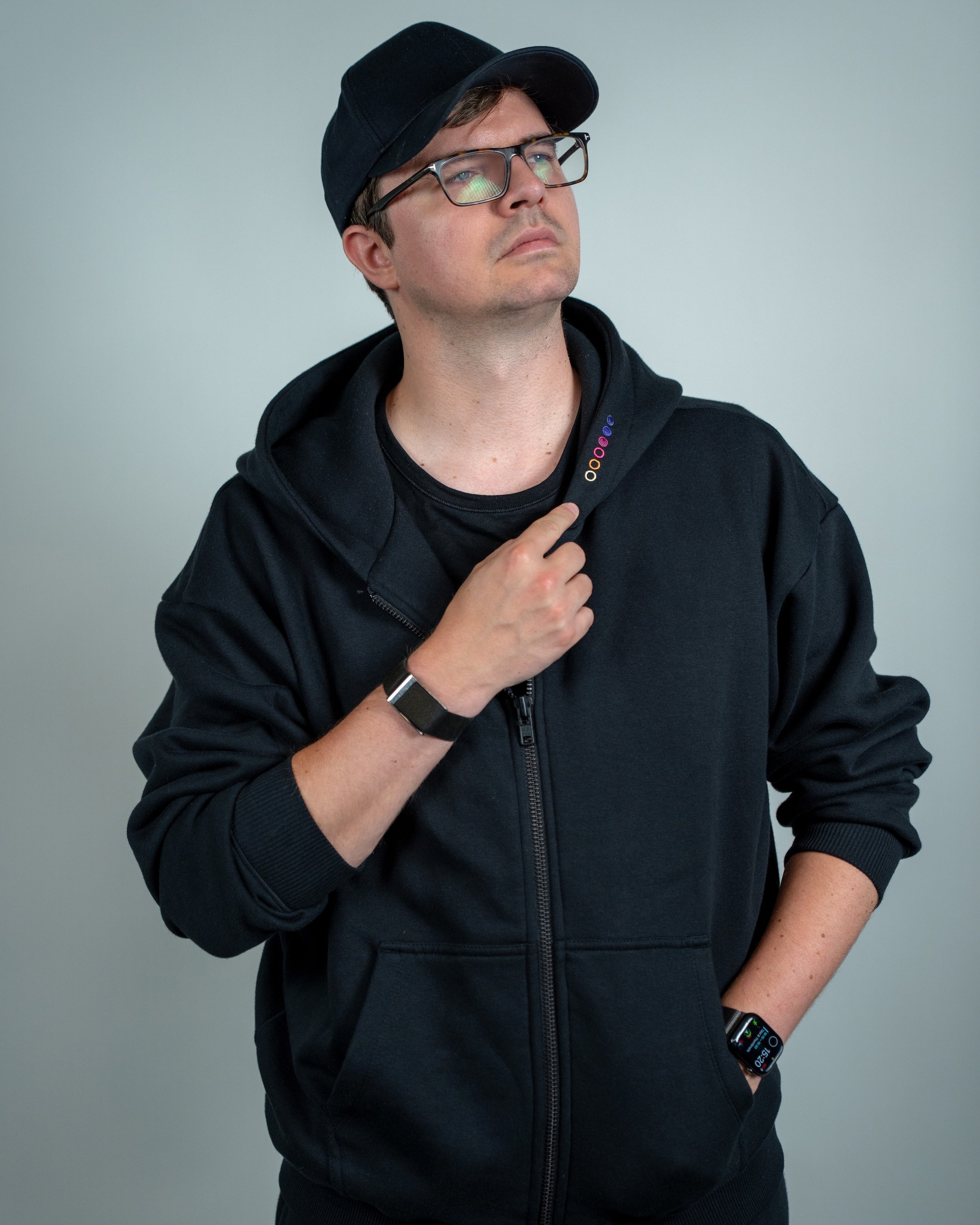 DREISECHSNULL - Zip-Hoodie Black